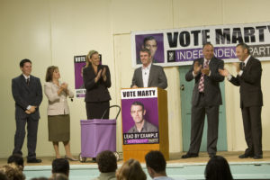 L-R characters - Derek, Kirsten, Catherine, Marty, Tony & Chris